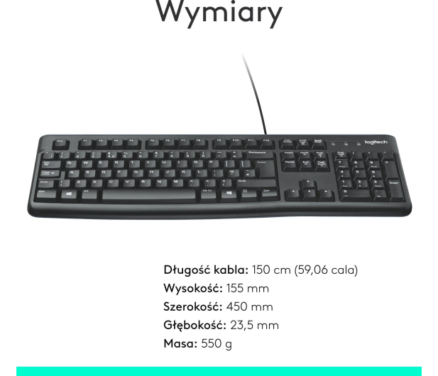 Logitech K120 czarna - 57509 - zdjęcie 9